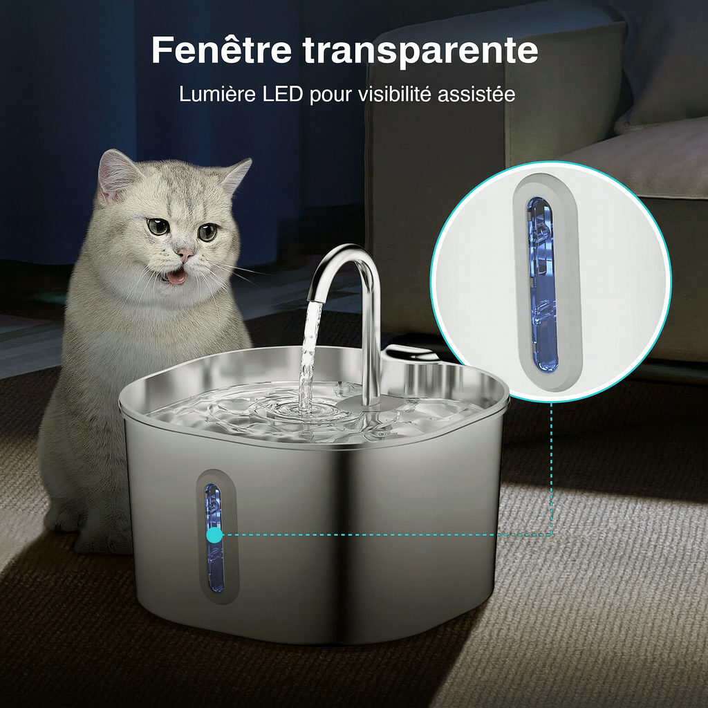 FeliFresh™ - Fontaine à Eau Inoxydable pour Chat