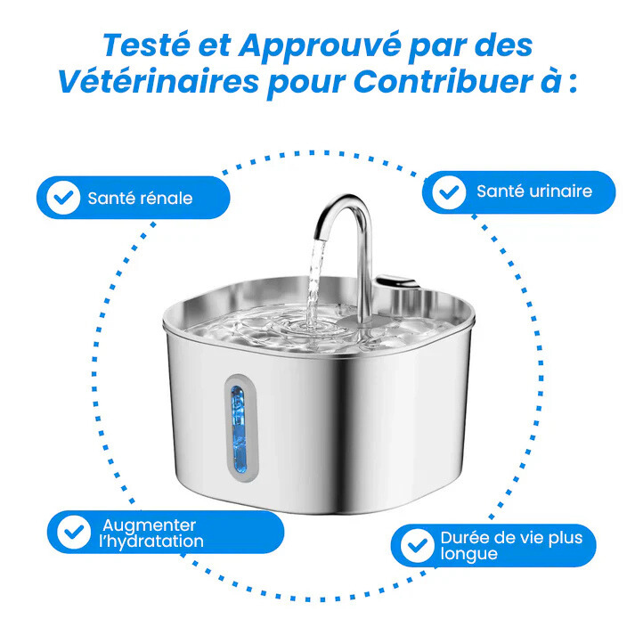 FeliFresh™ - Fontaine à Eau Inoxydable pour Chat