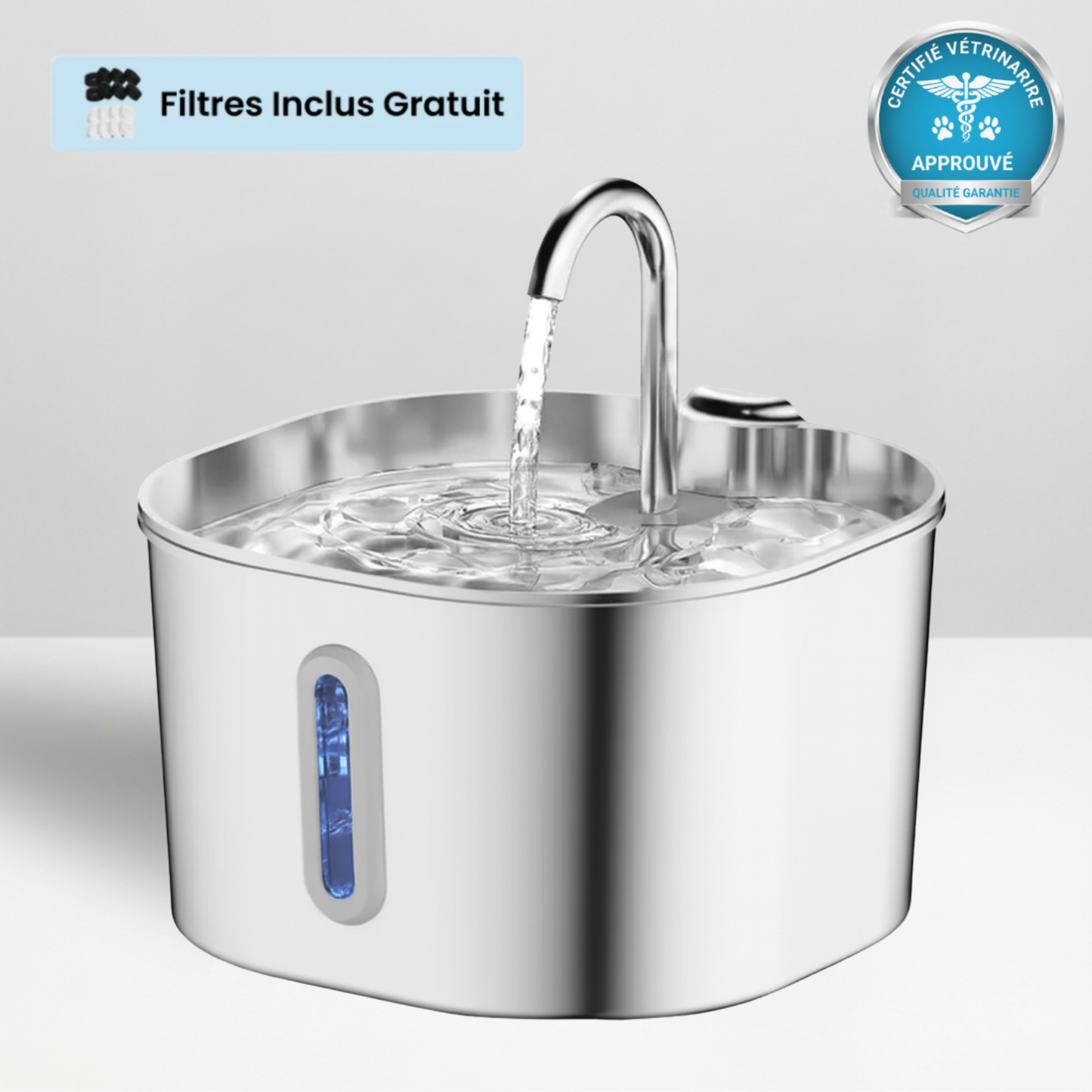 FeliFresh™ - Fontaine à Eau Inoxydable pour Chat